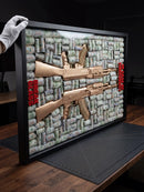 Quadro AK Gold Hustle | 107×74 cm