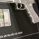 Quadro milhão cromado