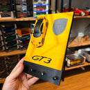 Porta Chaves Porsche GT3 992 Amarelo + Miniatura Licenciada 1:43