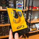 Porta Chaves Porsche GT3 992 Amarelo + Miniatura Licenciada 1:43