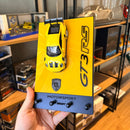 Porta Chaves Porsche GT3 RS amarelo + Miniatura 1:36