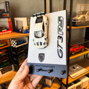 Porta Chaves Porsche GT3 RS Branco + Miniatura 1:36