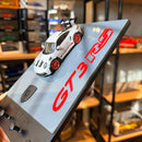 Porta Chaves Porsche GT3 RS  Cinza + Miniatura Licenciada 1:43