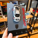 Porta Chaves Porsche GT3 RS  Cinza + Miniatura Licenciada 1:43