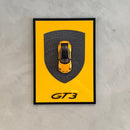 Quadro 911 992 GT3 com Miniatura Licenciada 1:43